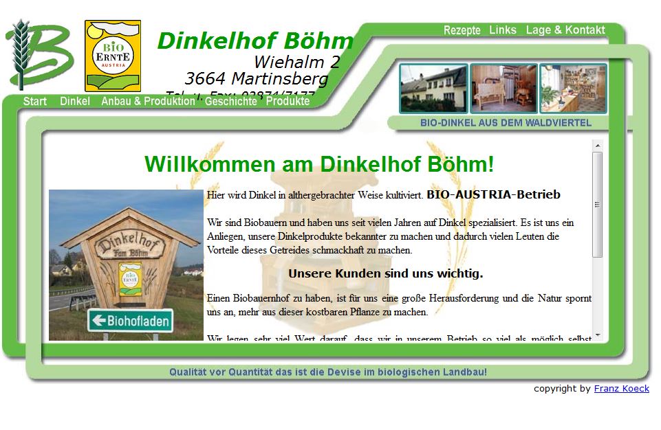 unsere 1. Webseite